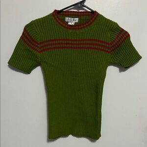 Kiss You Girls vintage Ribbed short sleeved sweater size M